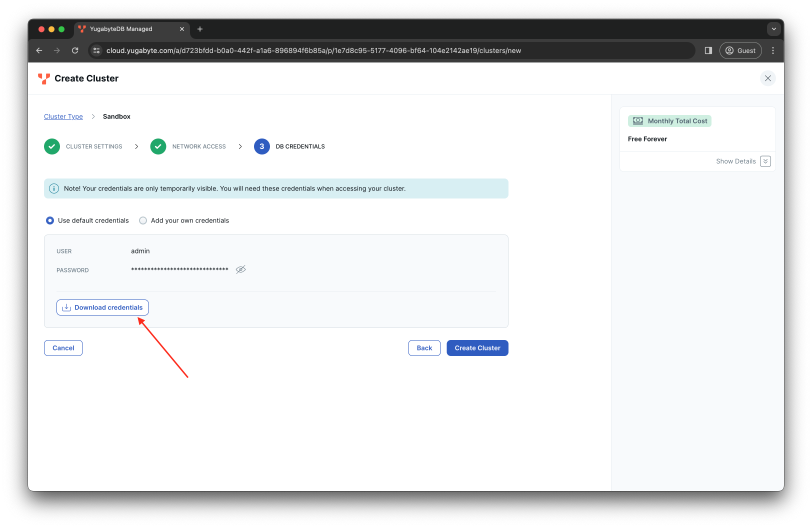 Download Credentials Download Credentials
